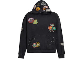 Found Assorted Patchwork Hoodie Black