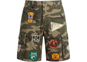 Found Camo Patchwork Cargo Shorts Woodland Camo