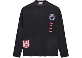 Found Embroidered Patches Ls Tee Black