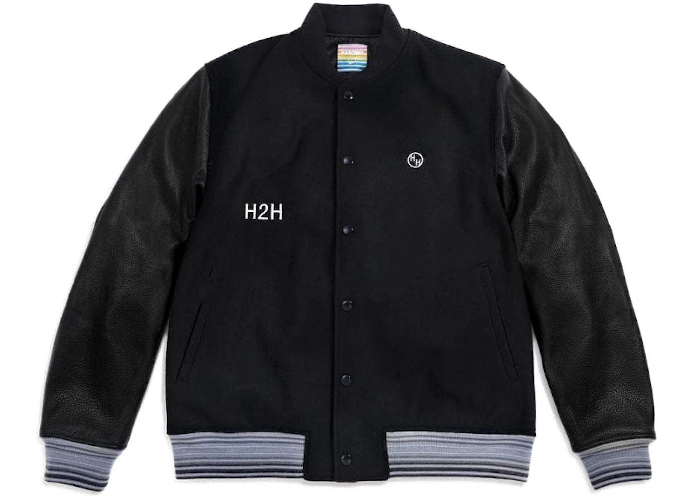 Fragment x Haroshi Border Stripe Rib Award Jacket Black