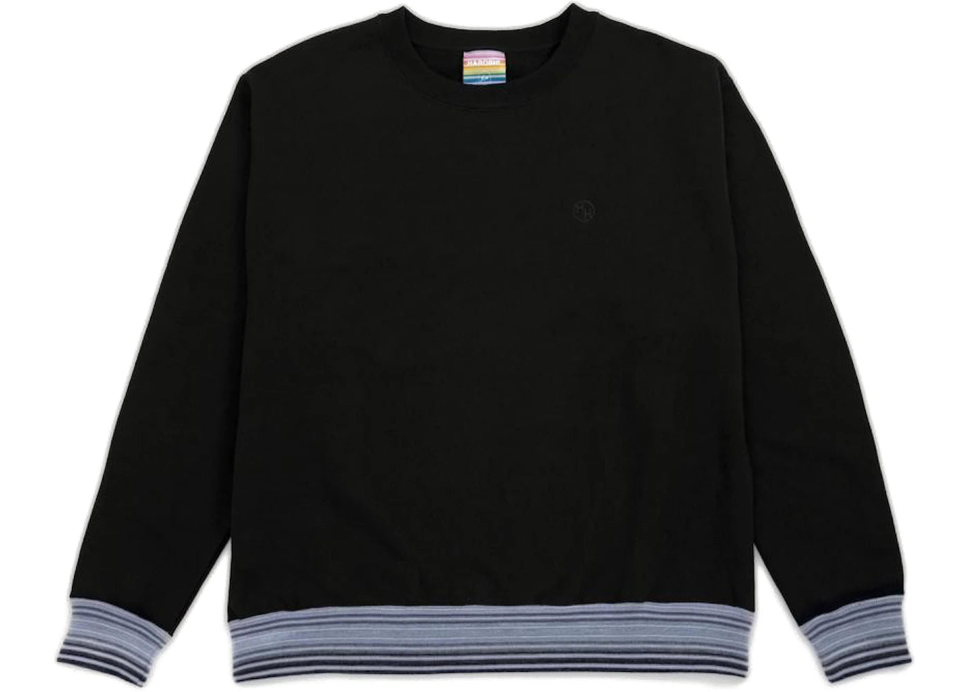 Fragment x Haroshi Border Stripe Rib Sweatshirt Black