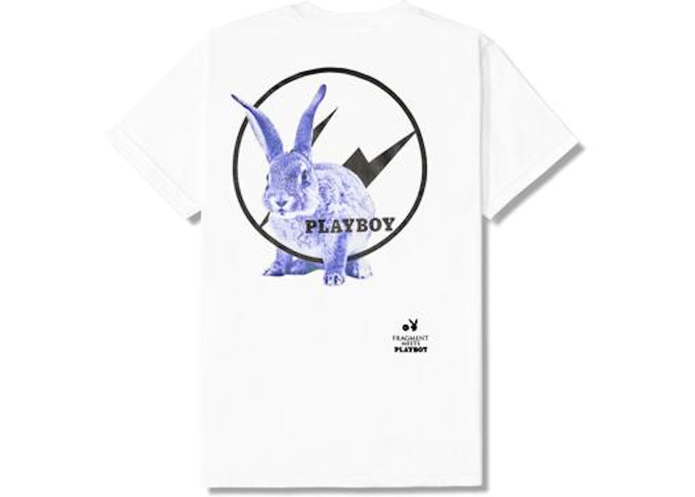 Fragment Meets Playboy Blue Bunny Tee White