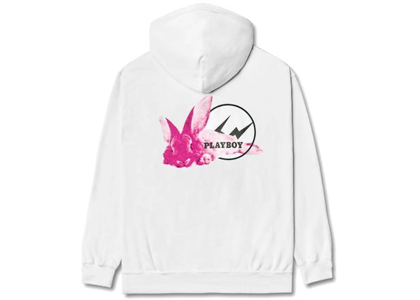 Fragment Meets Playboy Pink Bunny Hoodie White