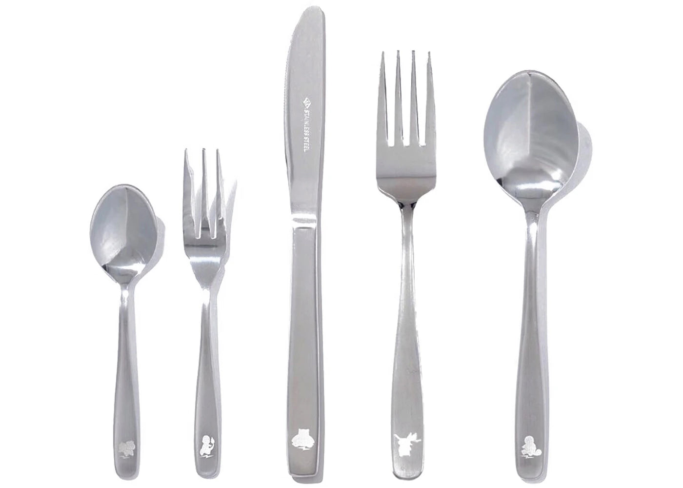 Fragment x Pokemon Thunderbolt Project x Sequence Miyashita Park Cutlery Set Silver