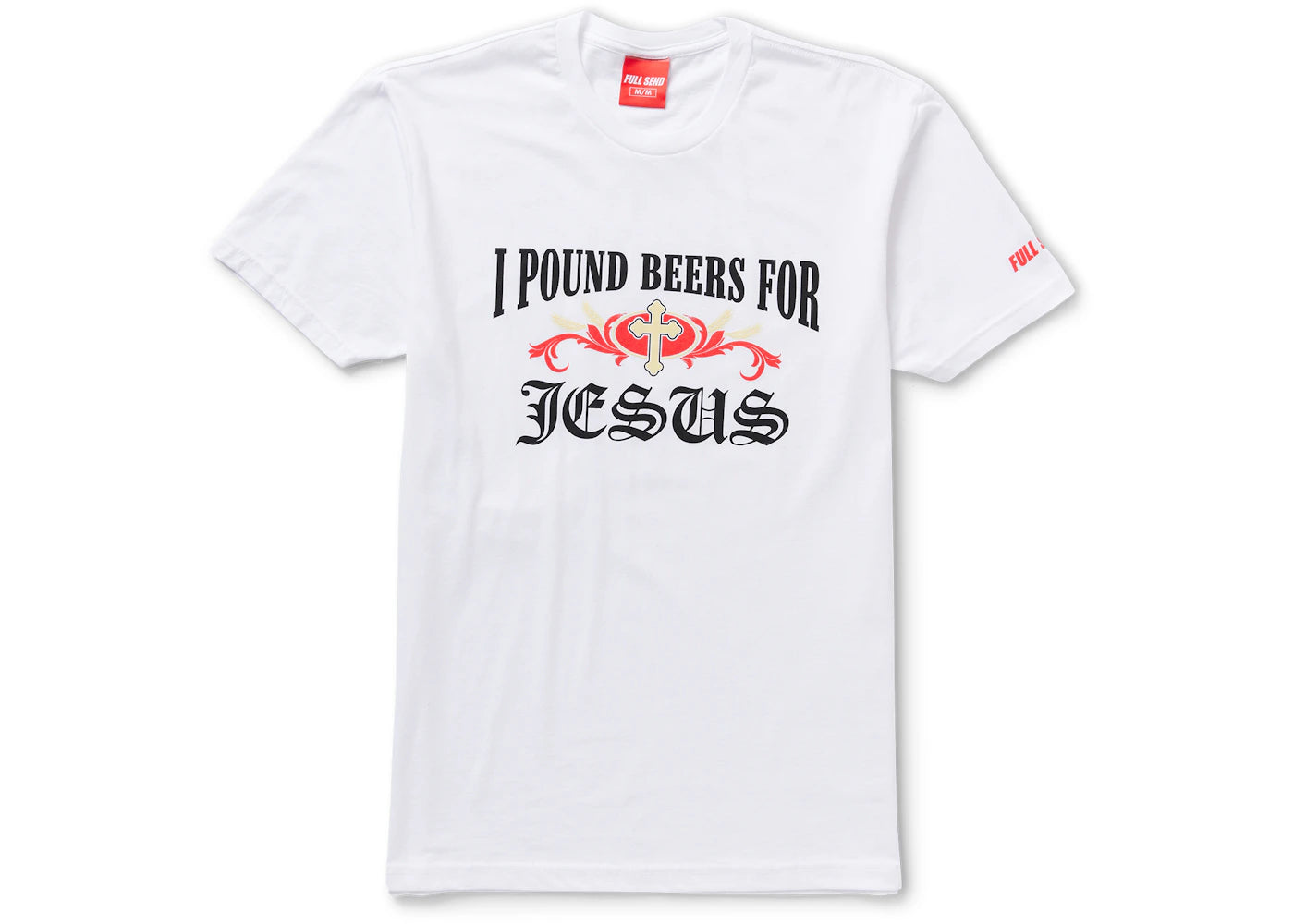 Full Send Beers For Jesus T-shirt White