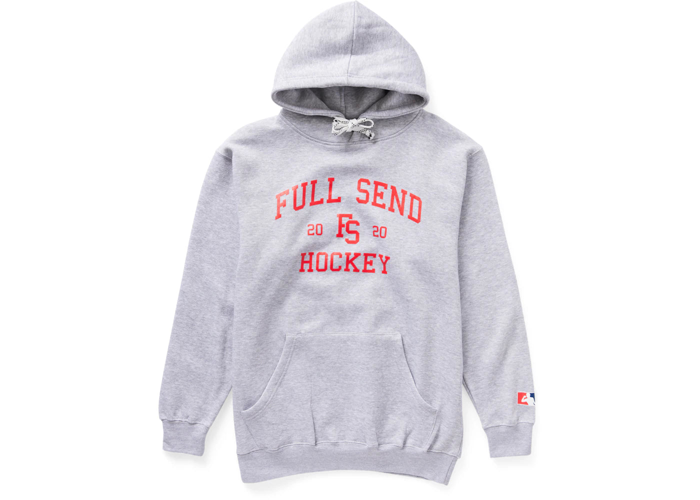 Full Send Collegiate Hockey Hoodie Grey