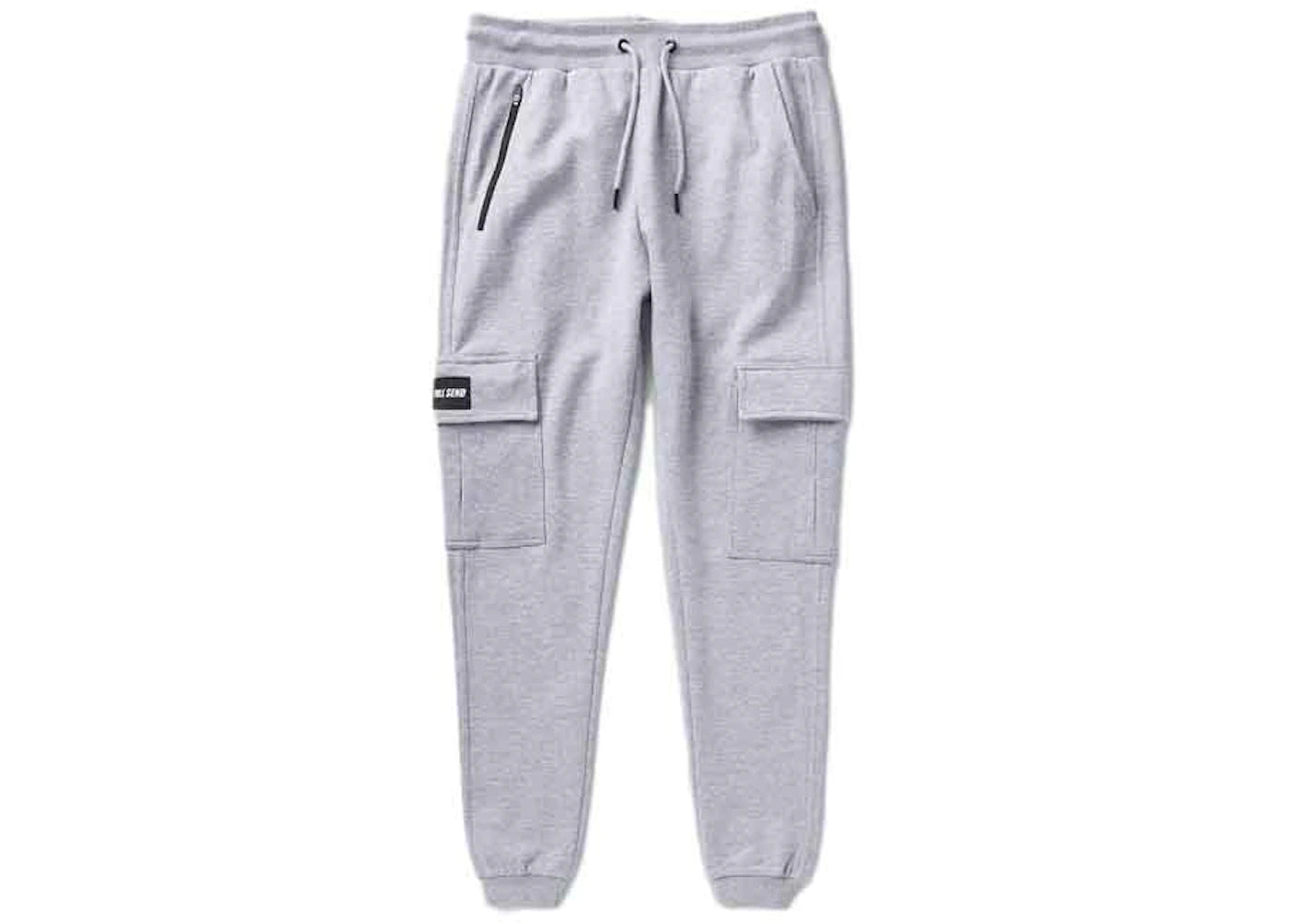 Full Send Fitness Tapered Cargo Jogger Sweatpants Grey