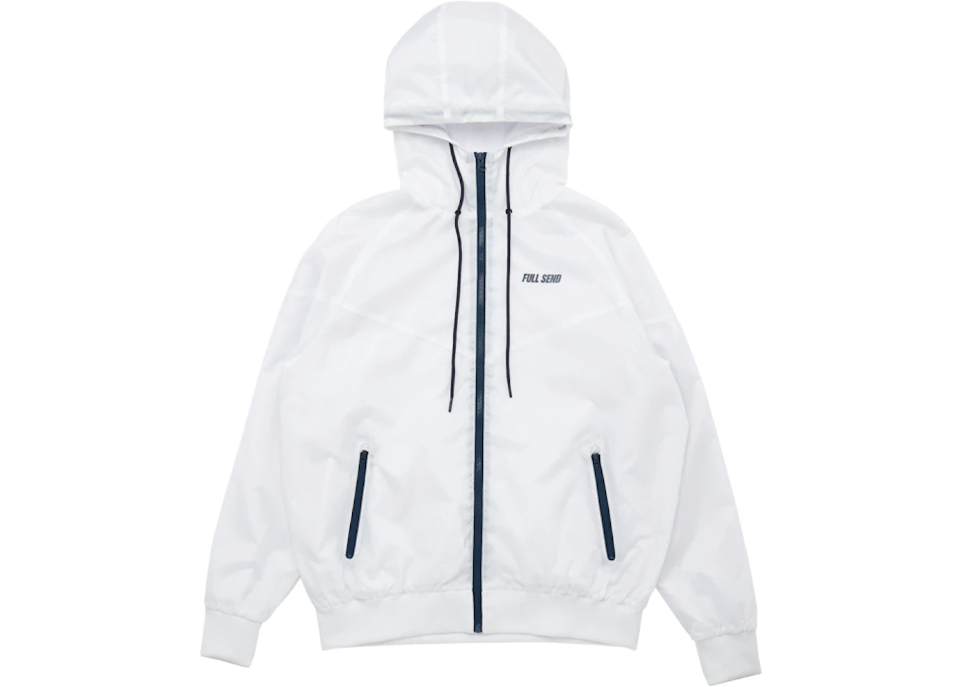 Full Send Full Send Fitness Windbreaker White/Black