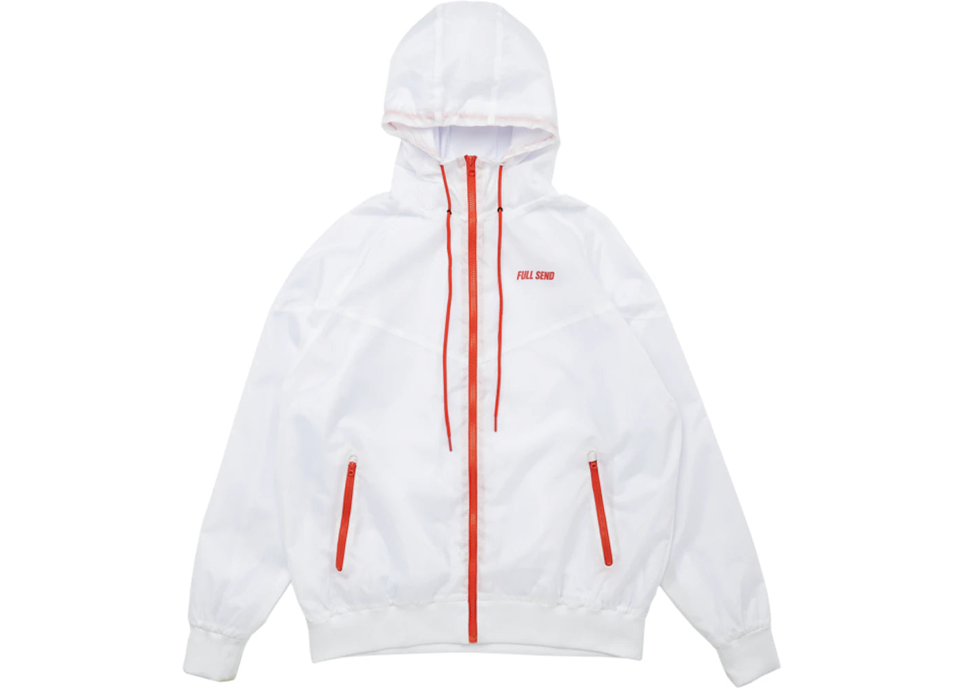 Full Send Full Send Fitness Windbreaker White/Red