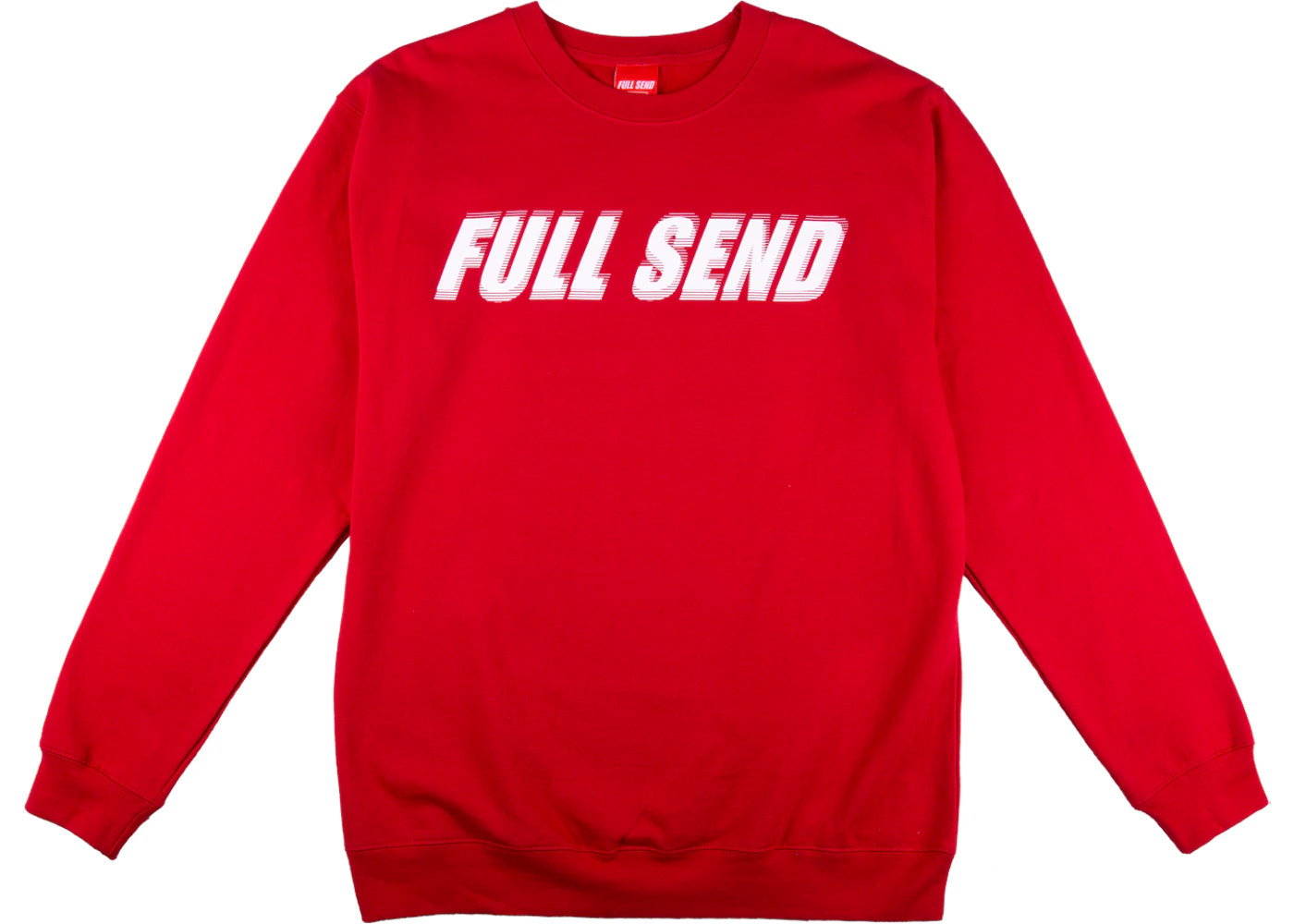 Full Send Glitch Crewneck Red