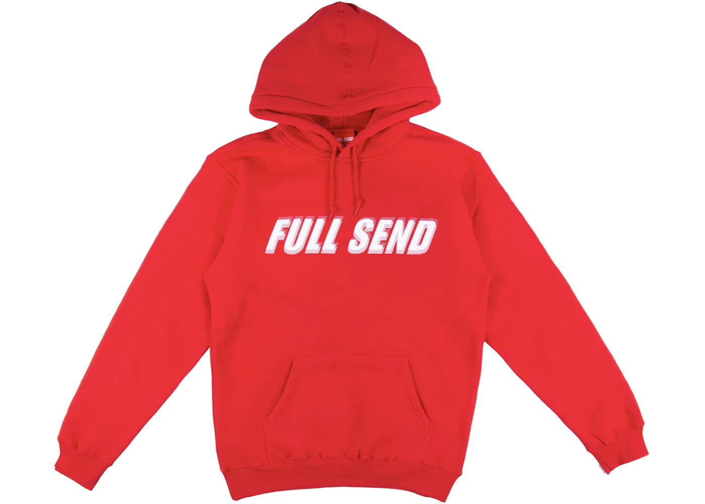 Full Send Glitch Hoodie Red