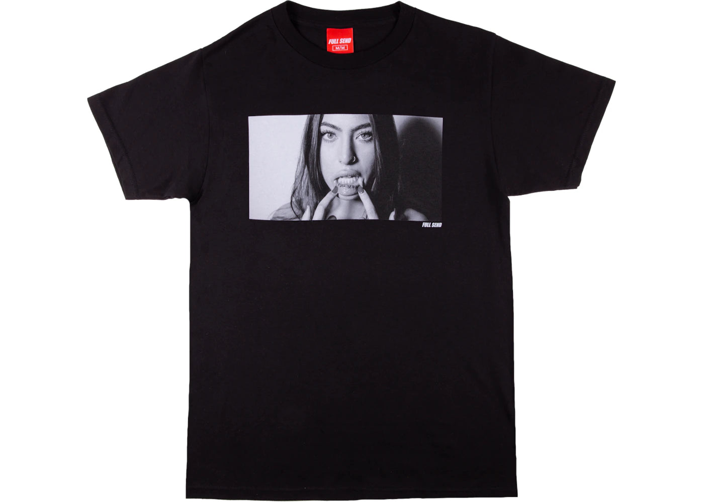 Full Send Lip Tattoo Tee Black