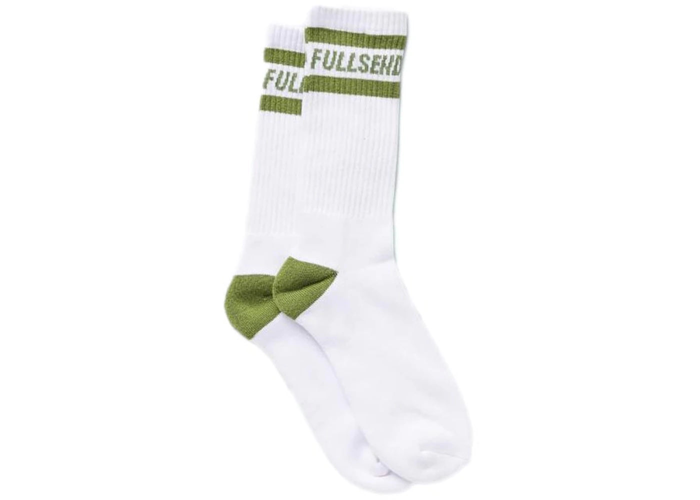 Full Send Logo Socks White/Green