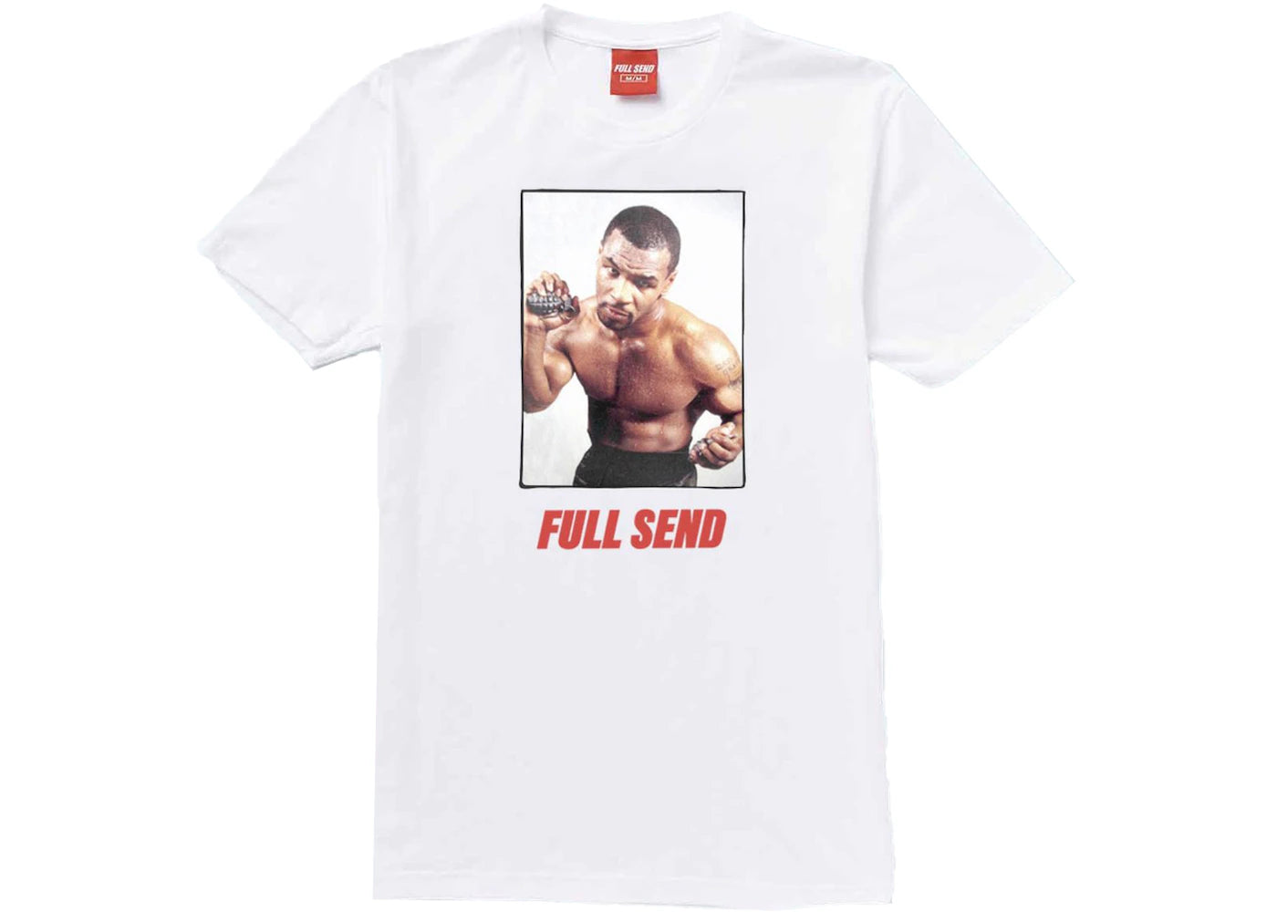 Full Send Mike Tyson Grenade Tee Washed White