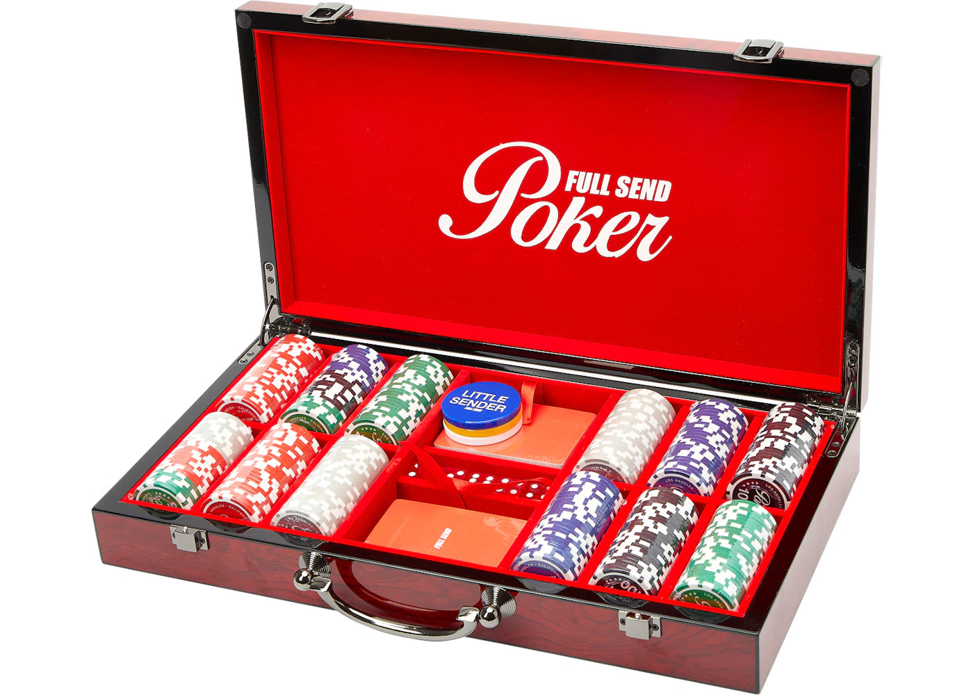 Full Send Poker Set Set Red