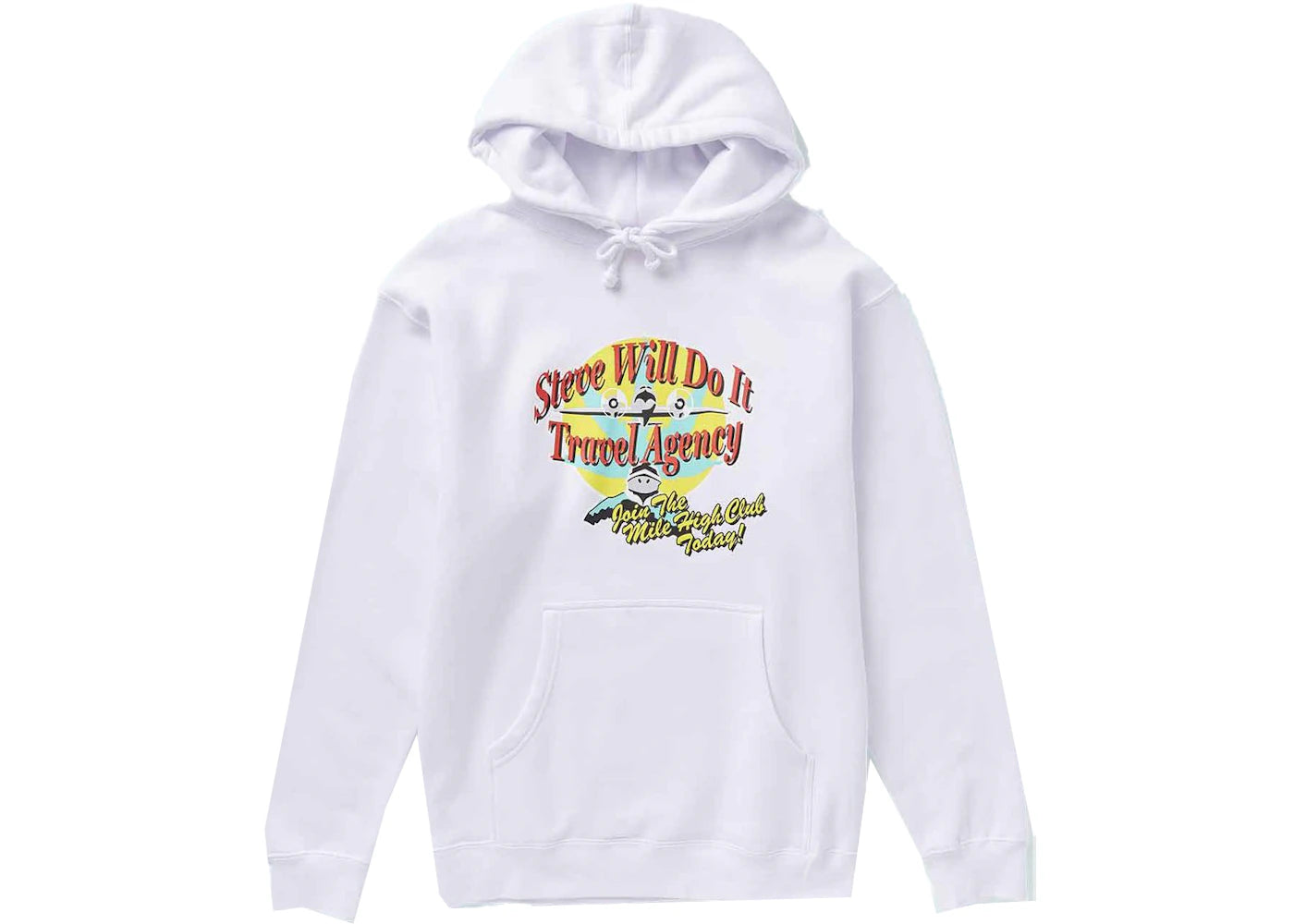 Full Send Steve Will Do It Travel Agency Hoodie White