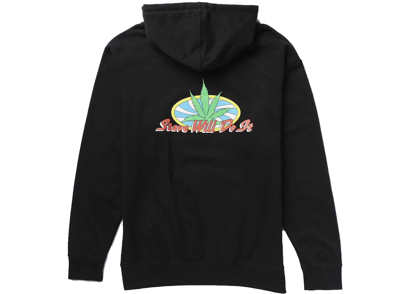 Full Send Steve Will Do It Weed Hoodie Black