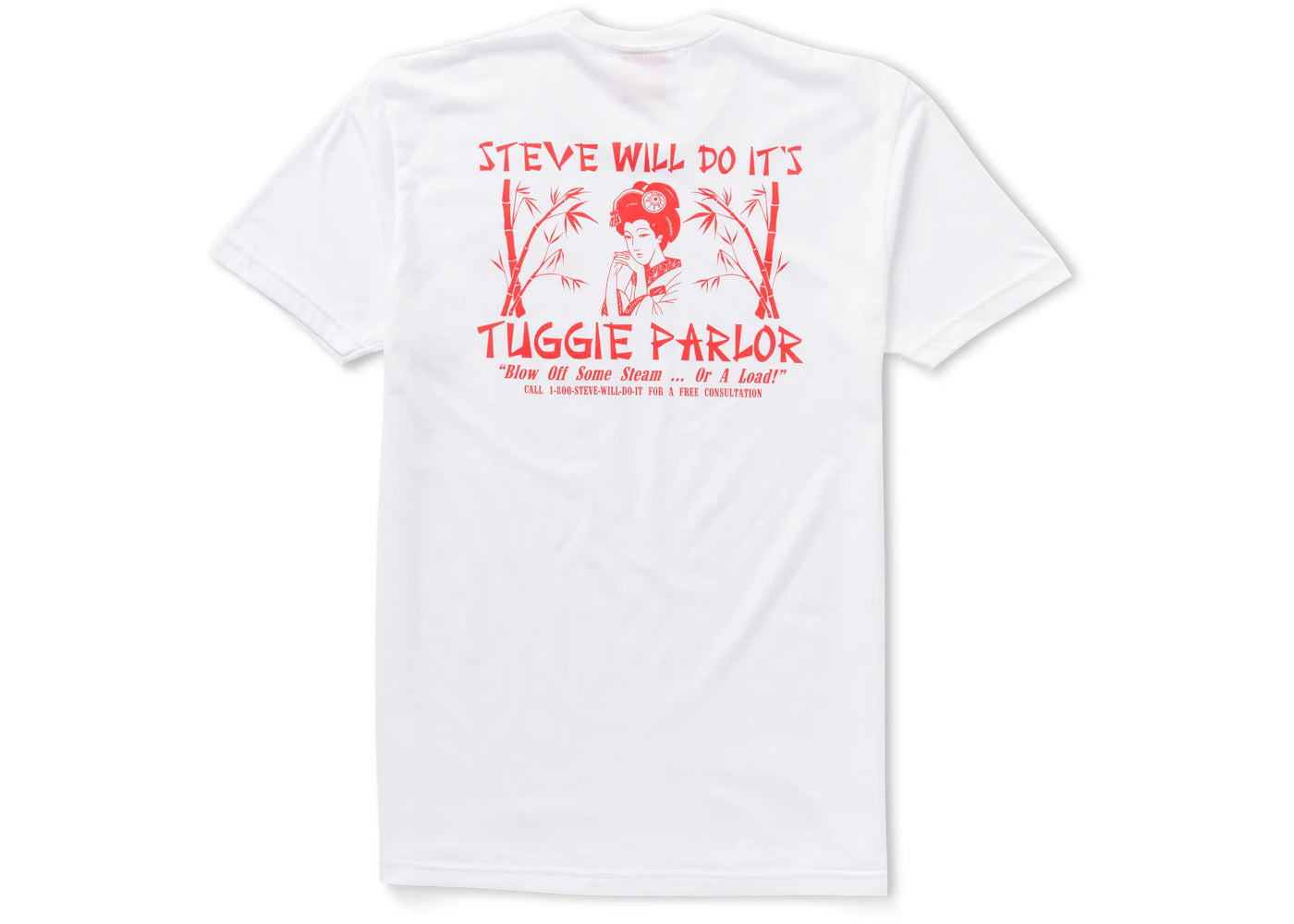 Full Send SteveWillDoIt Tuggie Parlor T-shirt White