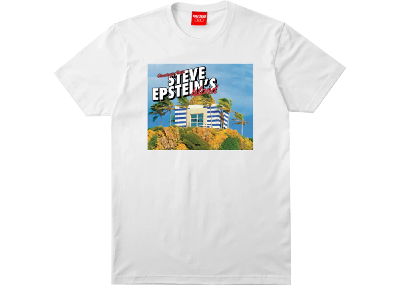 Full Send Steve's Island Tee White