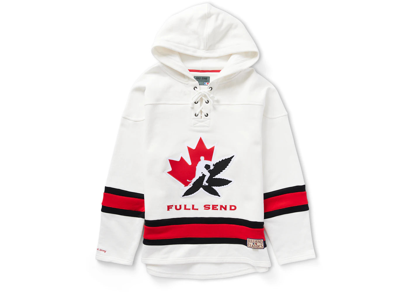 Full Send Team Canada Hockey Hoodie White