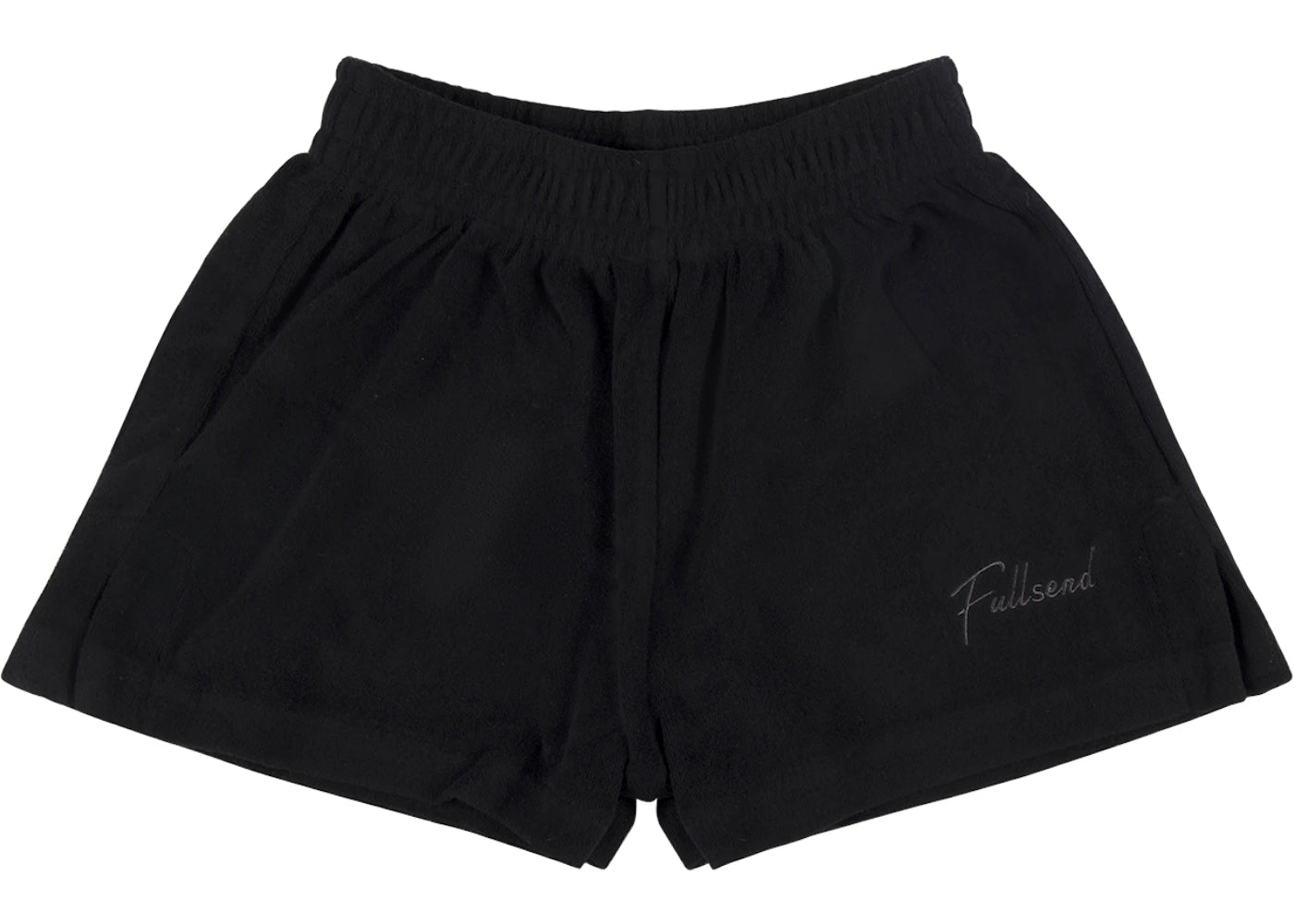 Full Send Terry Cloth Logo Shorts Black