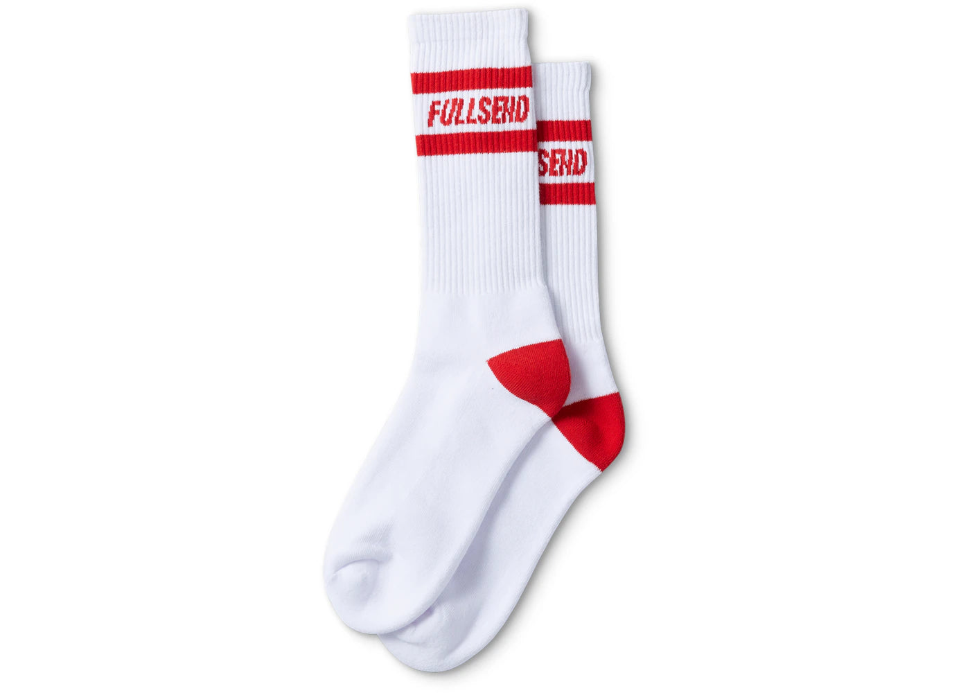 Full Send Tube Socks White/Red