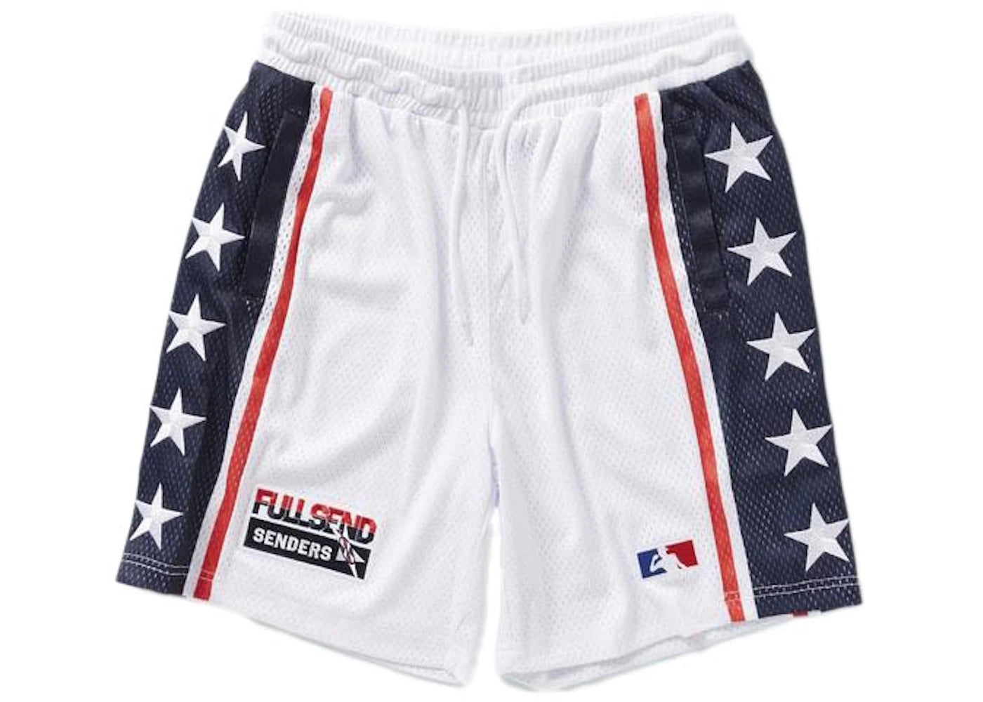 Full Send USA Basketball Shorts White