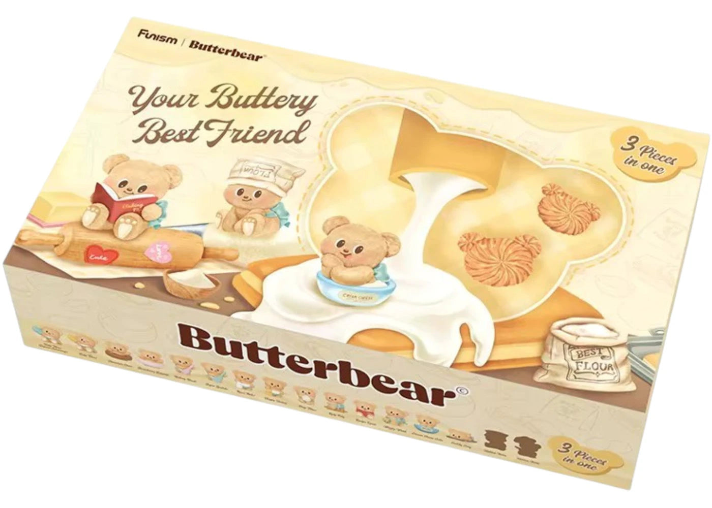 Funism Butterbear Baked with Love Series Cubby Face Sealed Case (6 Blind Boxes)