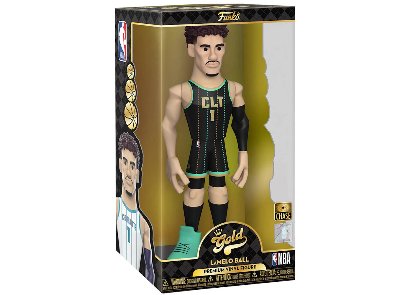 Funko Gold NBA Charlotte Hornets LaMelo Ball 12 Inch Chase Edition Vinyl Figure