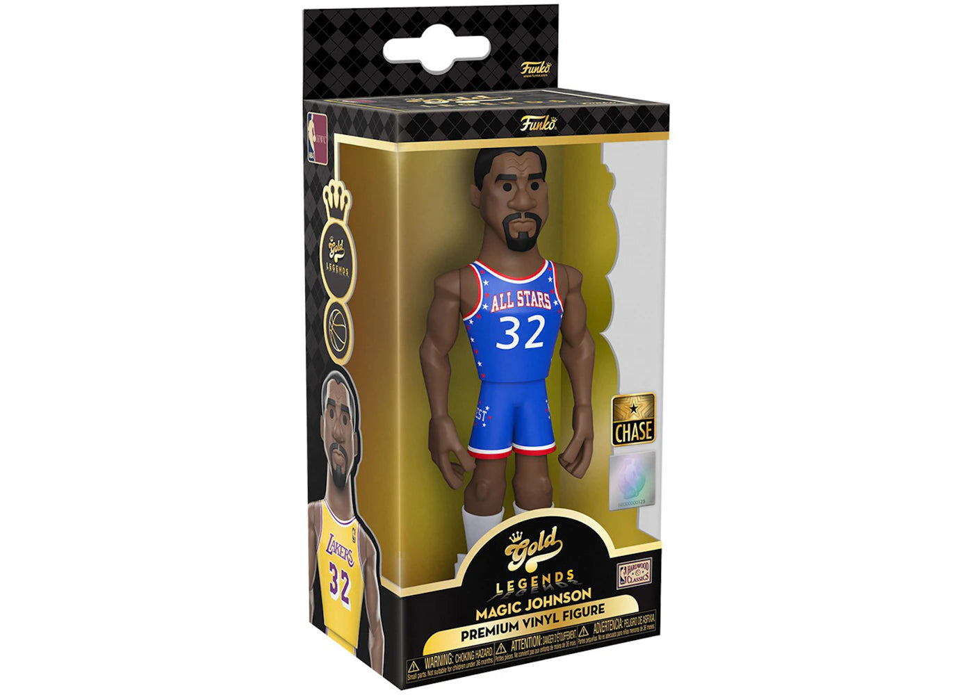 Funko Gold NBA Legends Los Anglees Lakers Magic Johnson 5 Inch Chase Exclusive Figure