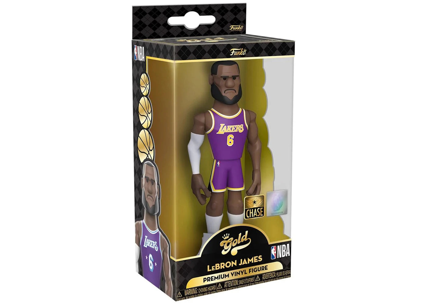 Funko Gold NBA Los Angeles Lakers LeBron James 5 Inch Chase Exclusive Premium Figure