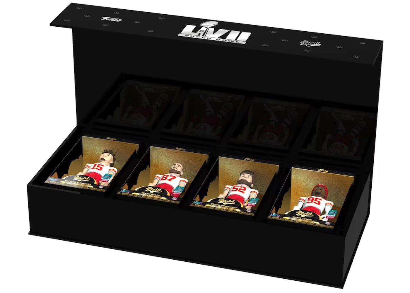 Funko Gold NFL Kansas City Chiefs Super Bowl LVII Champions 12 Inch Fanatics Exclusive Figure 4-Pack (LE 2023)