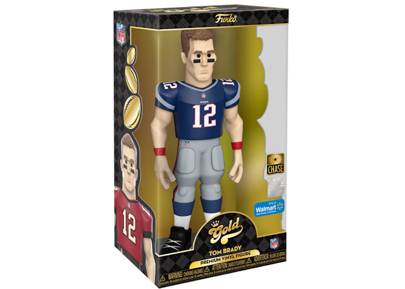 Funko Gold NFL New England Patriots Tom Brady 12 Inch Chase Walmart Exclusive Figure