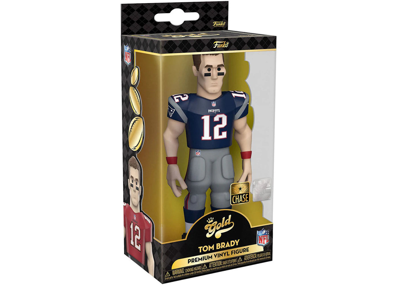 Funko Gold NFL New England Patriots Tom Brady 5 Inch Premium Chase Figure