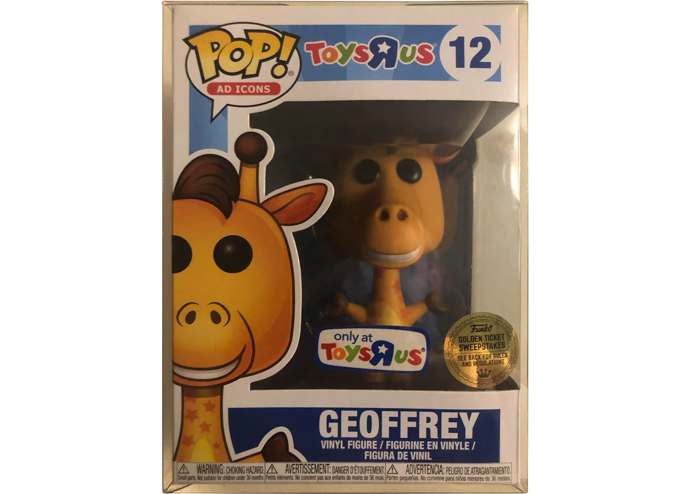 Funko Pop! Ad Icons Toys R Us Geoffrey Toys R Us Exclusive Funko Golden Ticket Figure #12