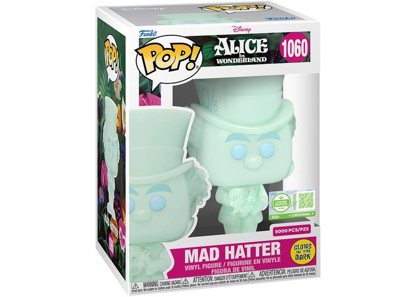 Funko Pop! Alice In Wonderland Mad Hatter (Glow) Limited Edition Figure #1060