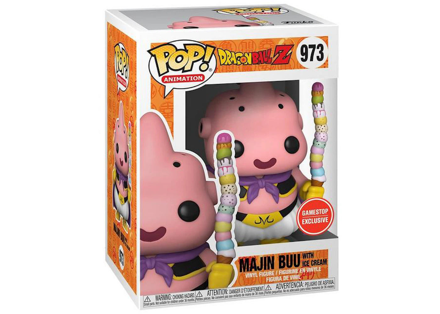 Funko Pop! And Tee Animation Dragonball Z Majin Buu With Ice Cream GameStop Exclusive Figure #973