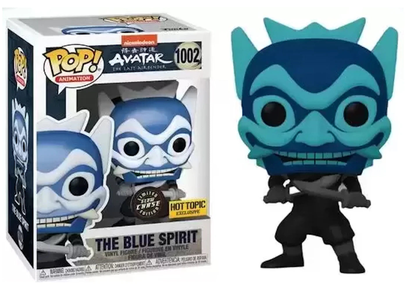 Funko Pop! Animation Avatar The Last Air Bender The Blue Spirit Hot Topic GITD Chase Exclusive Figure #1002