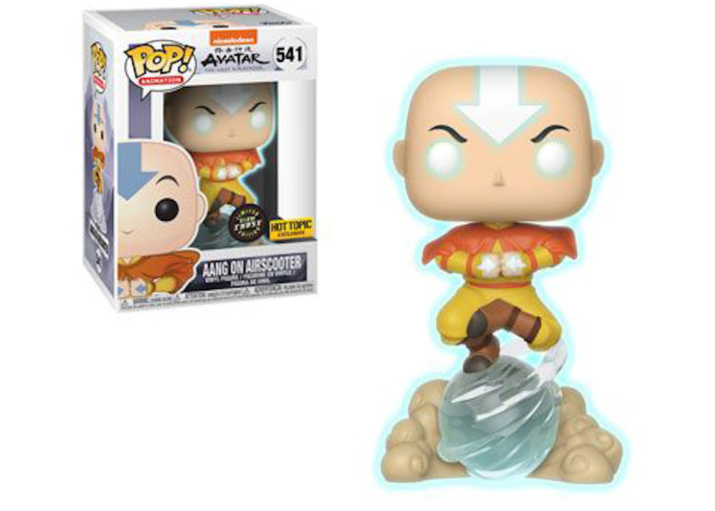 Funko Pop! Animation Avatar: The Last Airbender Aang on Airscooter (Glow Chase) Hot Topic Exclusive Figure #541