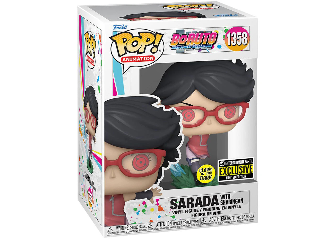 Funko Pop! Animation Boruto Sarada with Sharingan GITD Entertainment Earth Exclusive Figure #1358