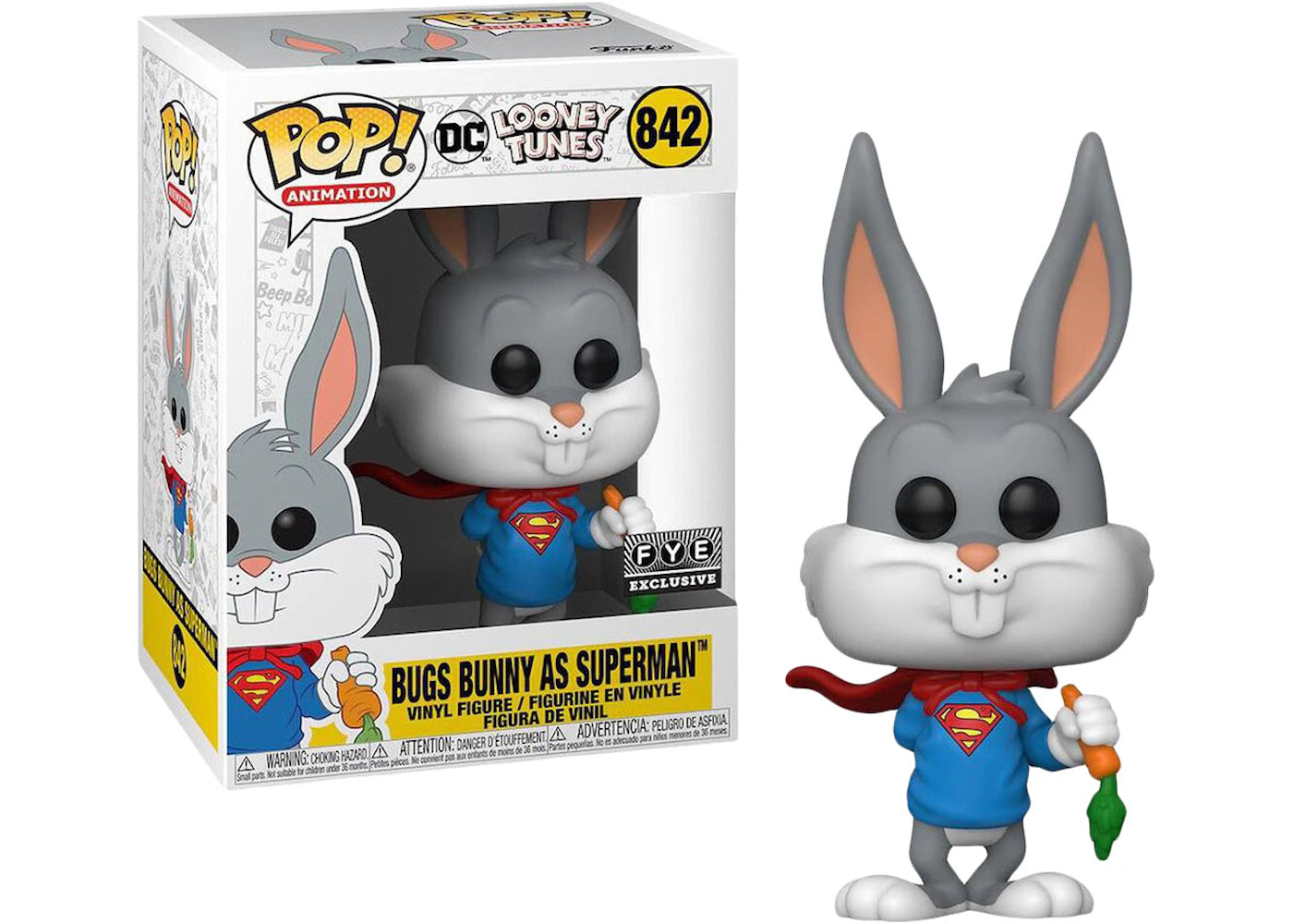 Funko Pop! Animation Bugs 80th Super Bugs Bunny FYE Exclusive Figure #842