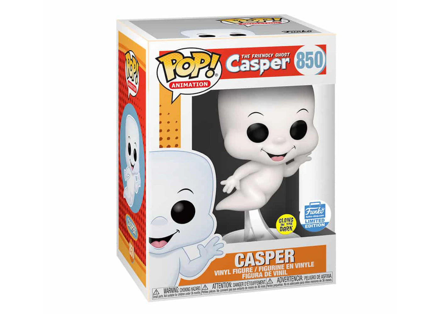 Funko Pop! Animation Casper The Friendly Ghost Casper (Glow) Funko Shop Figure #850
