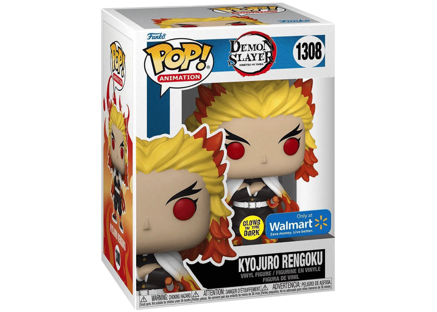 Funko Pop! Animation Demon Slayer Kyojuro Rengoku GITD Walmart Exclusive Figure #1308