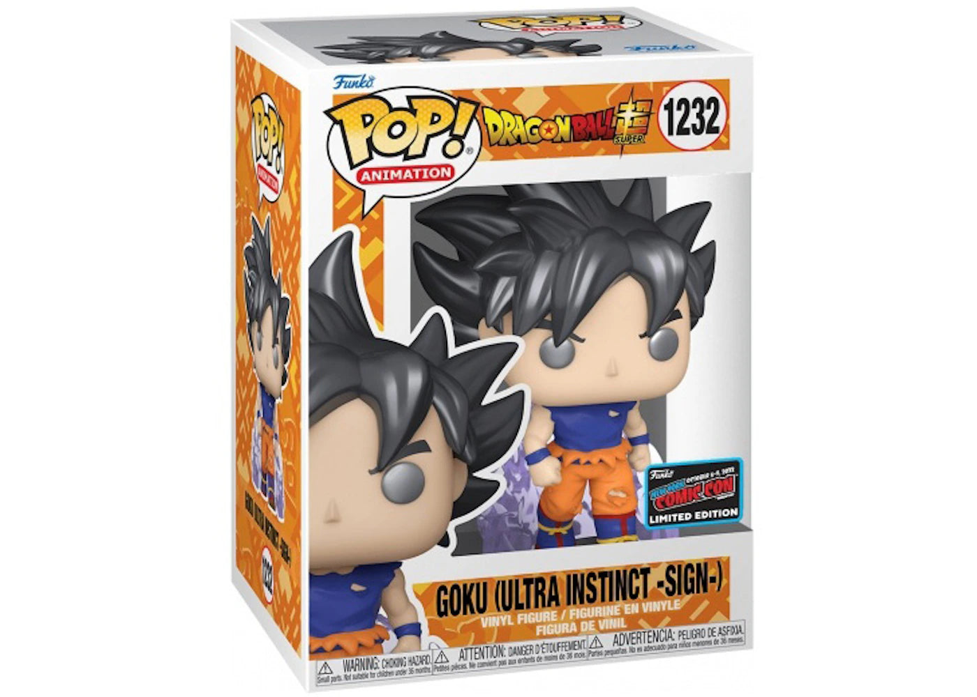 Funko Pop! Animation Dragon Ball Super Goku (Ultra Instinct -Sign-) 2022 NYCC Exclusive Figure #1232