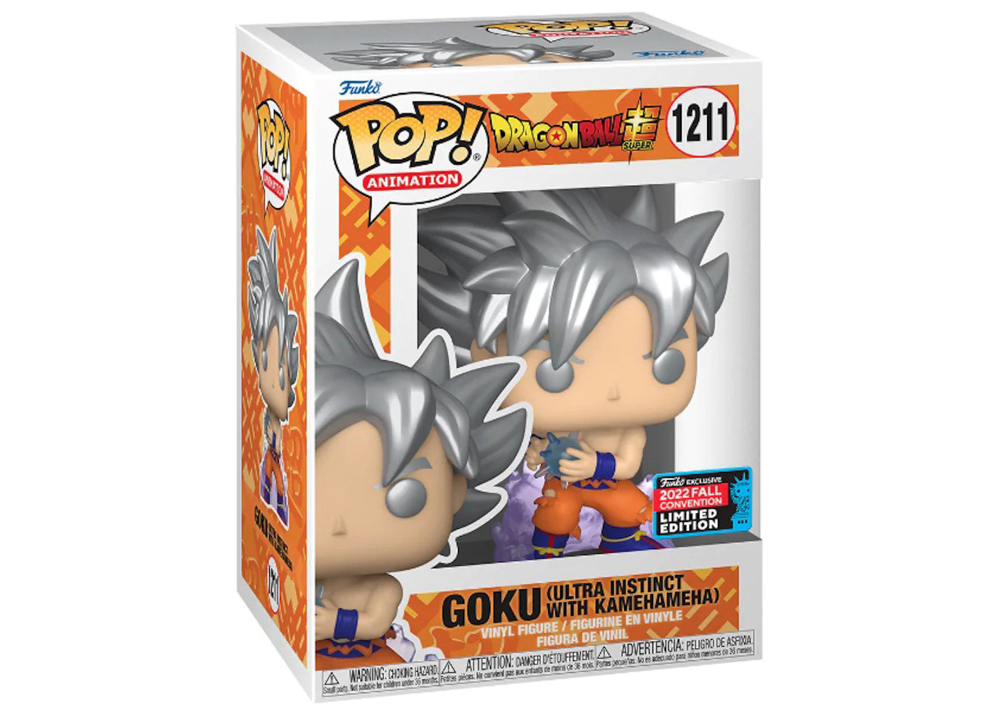 Funko Pop! Animation Dragon Ball Super Goku (Ultra Instinct with Kamehmeha) 2022 Fall Convention Exclusive Figure #1211