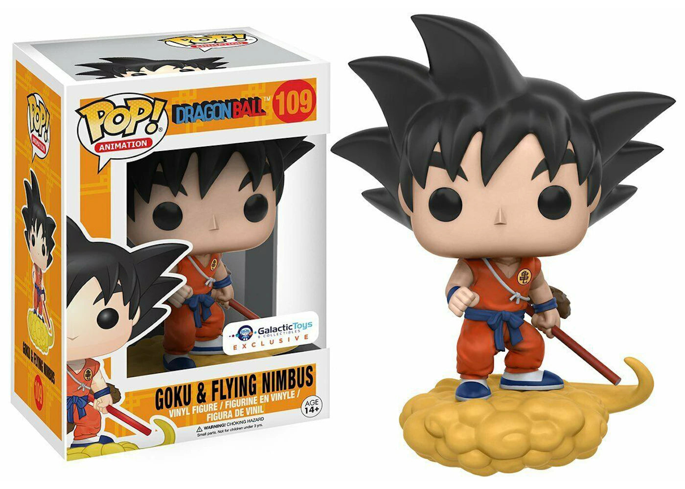 Funko Pop! Animation DragonBall Z Goku (w Nimbus) Galactic Toys Exclusive Figure #109