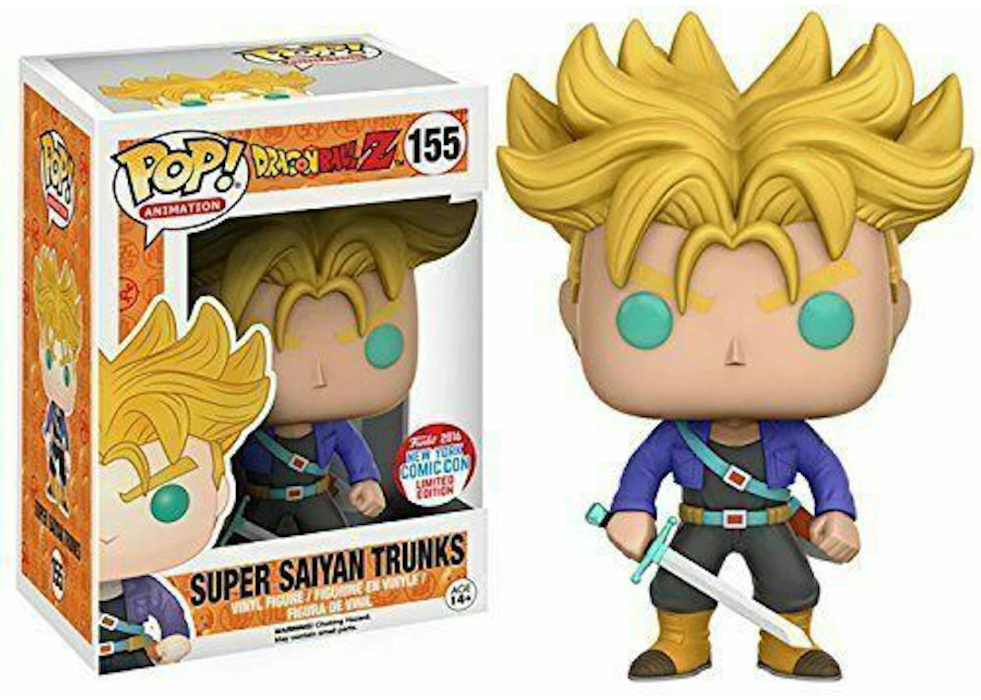 Funko Pop! Animation DragonBall Z Trunks (Super Saiyan) NYCC Figure #155