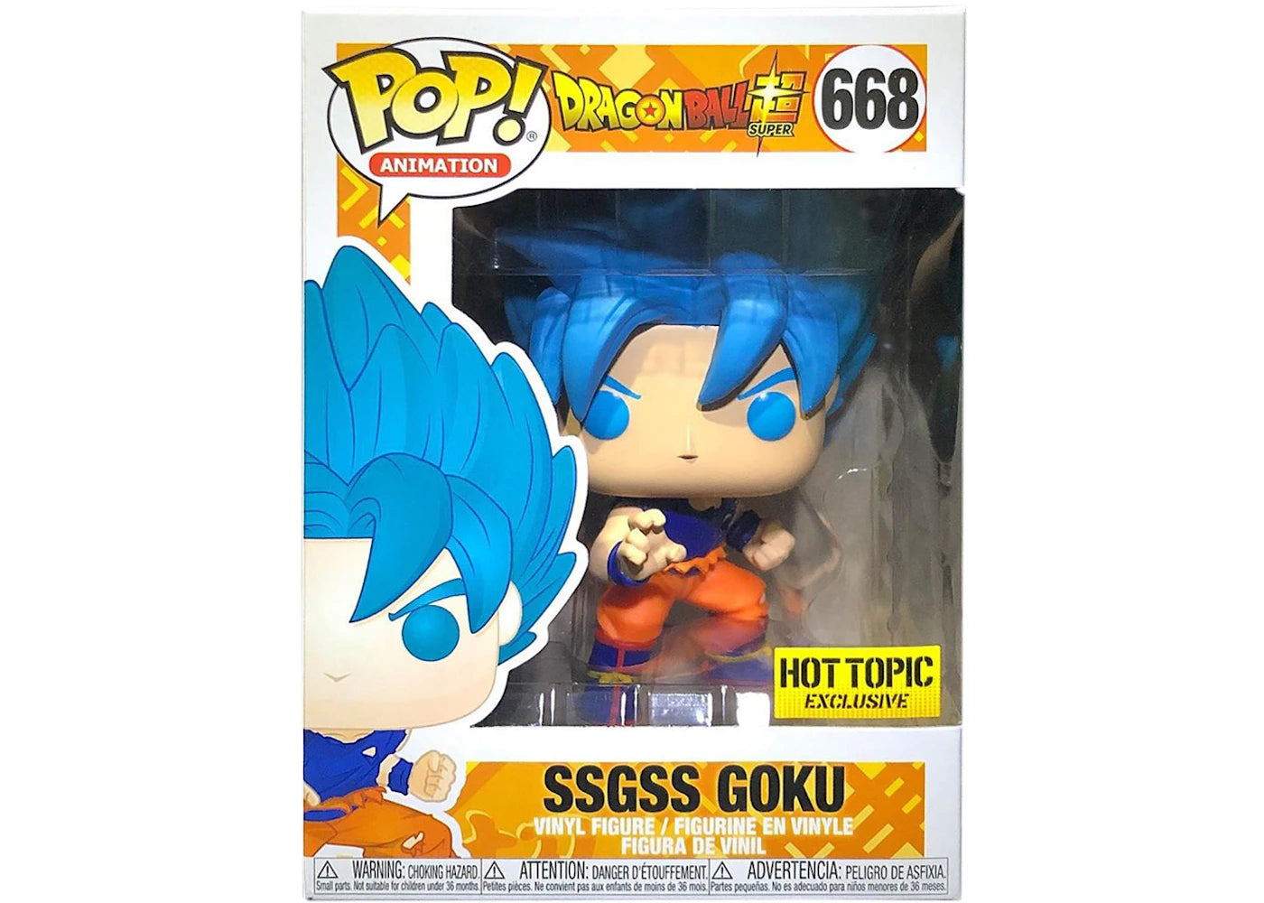 Funko Pop! Animation Dragonball Super SSGSS Goku Hot Topic Exclusive Figure #668