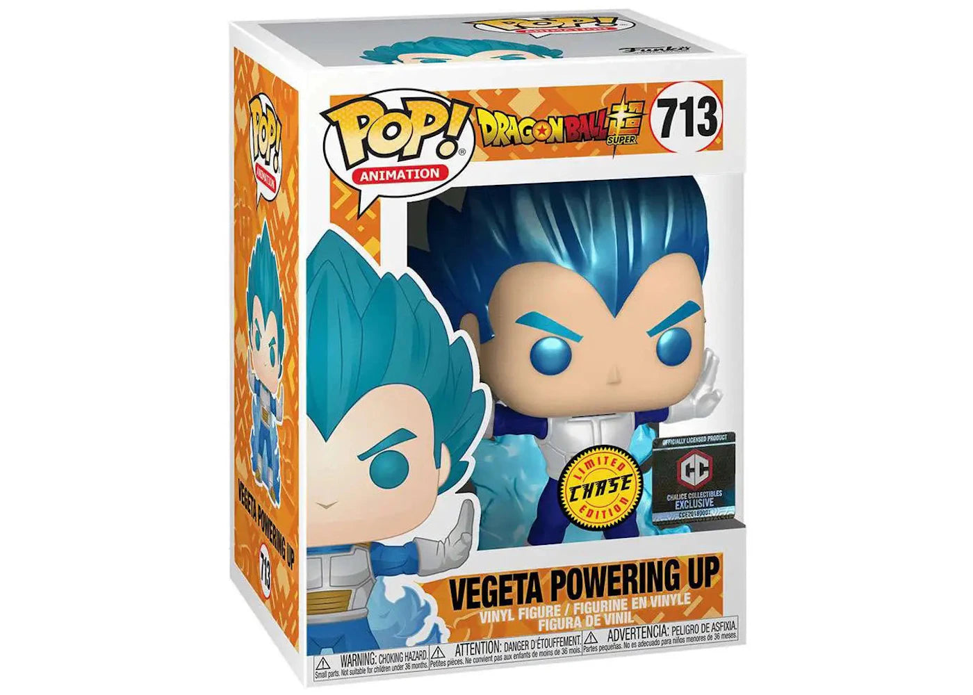 Funko Pop! Animation Dragon Ball Z Super Vegeta Powering Up (Chase) Chalice Collectibles Exclusive Figure #713