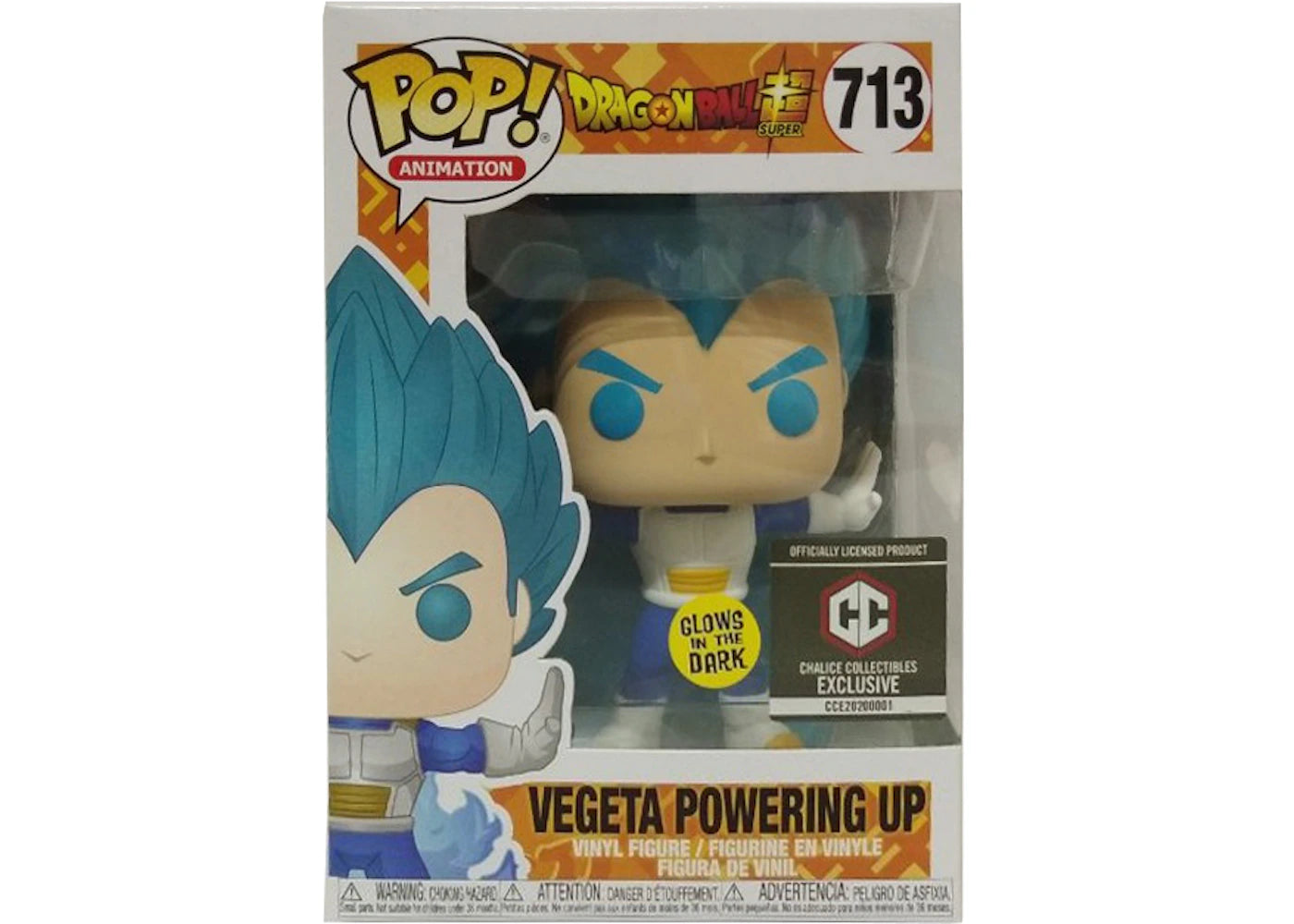 Funko Pop! Animation Dragonball Super Vegeta Poweing Up (Glow) Chalice Collectibles Exclusive Figure #713